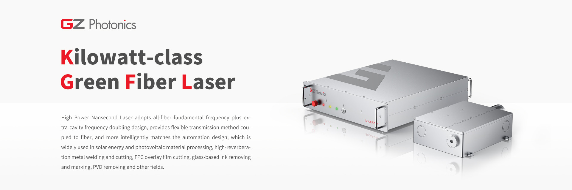 kualitas Laser Serat QCW Hijau pabrik